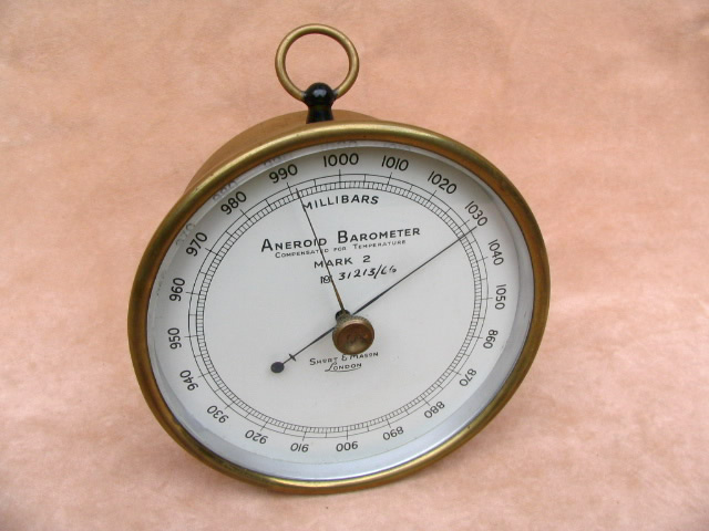 Mark 2 aneroid barometer by Short & Mason London
